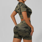 Military green [short sleeves + shorts] / S