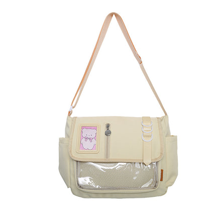 2025 Summer New High-Value Japanese and Korean Fresh Transparent School Bag for Female Primary and Secondary School Students Shoulder Bag
