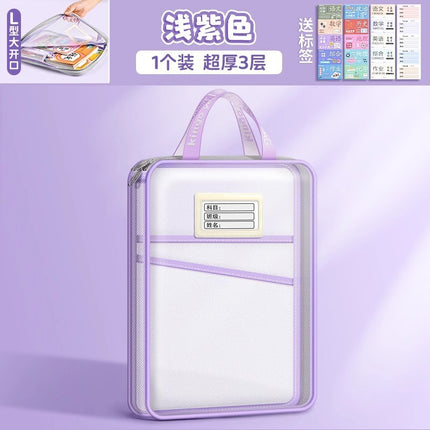 2025 Subject Bag Student-Specific Storage Bag Large Capacity Transparent Document Bag Subject Homework Bag Classification Subject
