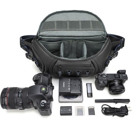 Waterproof Single-Shoulder Men's Chest Bag, Polaroid Camera Bag, Stylish Single-Shoulder Photography Bag, Micro-Single Fuji Oxford Cloth Storage Bag