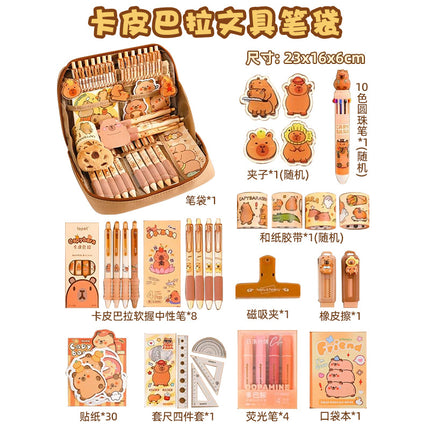 12-Layer Large-Capacity Pencil Bag Kapibara High-Looking Pencil Bag Cute Student Stationery Bag School Supplies Prizes