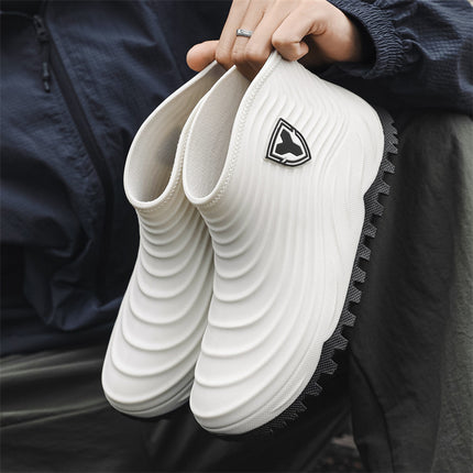 Rain Boots for Men, Outdoor Wear, Trendy Low-Cut Rain Boots, Wading Non-Slip Rain Boots, Men's Short-Tube Waterproof Rubber Shoes, New Water Shoes