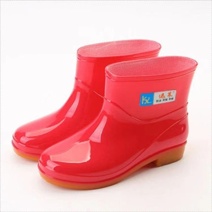 Authentic Xunlai Women's Spring & Fall Short-Tube Water Shoes, Four-Season Waterproof Kitchen Chef Water Boots, Canteen Men's Rubber Shoes, Outdoor Rain Boots