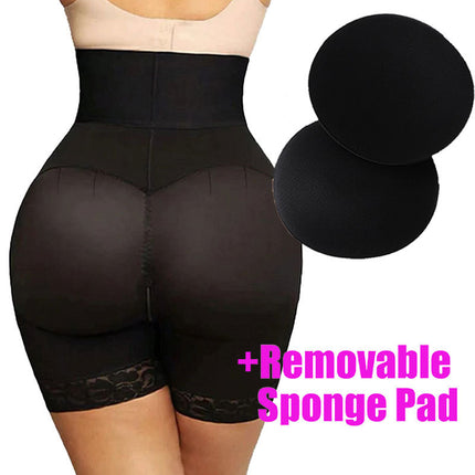 Cross-Border Plus-Size Tummy Control Pants for Women, High-Waisted with Hip Pads, Seamless Butt-Lifting Pants, Non-Curling Waistband, Peach Butt Shaping Pants