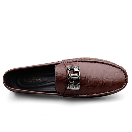Men's Shoes Summer Shoes Men's Genuine Leather Hollow Hole Sandals Korean Fashion Men's Shoes Breathable Hole Casual Leather Shoes