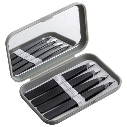 Makeup mirror eyebrow clip factory in stock stainless steel hair plucking beard eyebrow trimming paste false eyelashes auxiliary beauty beauty beauty tools