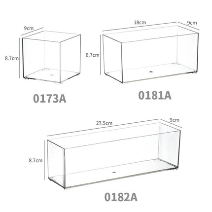 Enlarge 40cm Long Transparent Box Narrow Long Square Storage Box 15cm Wide Water-tight Drawer Finishing