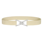 Khaki silver buckle / L 85cm