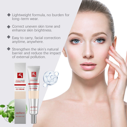 Moisturizing Correcting CC Cream Full Coverage Lightweight Natural Long Lasting Waterproof Anti-Sweat Foundation Cosmetics Base
