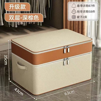 Non-woven large-capacity household clothes storage box wardrobe layered cotton quilt storage storage packaging finishing