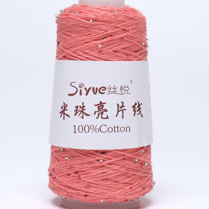 [Siyue] Spring and Summer Thread Lace Thread Pure Cotton Crochet Stick Needle Thread Handmade DIY Knitting Rice Beads Sequin Thread 50g