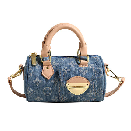 Cross-border New Fashion Portable Women's Bag Denim Pillow Bag Elegant High-end Shoulder Bag Women's Underarm Bag