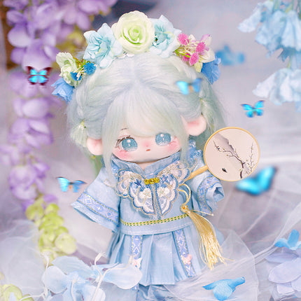 A generation of original genuine antique doll 20cm cotton doll clothes ancient Chinese clothing suit skirt