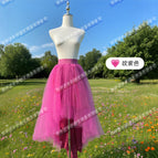 Rose purple / Free size, front length 50cm, back length 100cm
