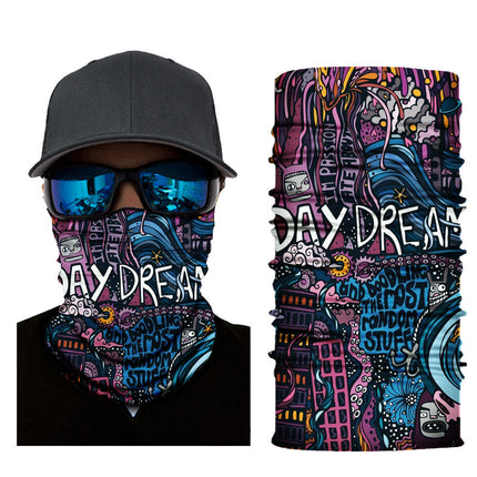 Xun Hui picture series magic scarf printed men's and women's sports multifunctional sunscreen windproof riding mask spot