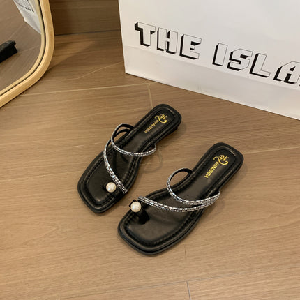Slippers for Women's Summer Outer Wear 2025 Spring and Summer New Style French Flats Fashion Slip-On Sandals Beautiful Hot Style Fairy Style