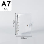A7 silver clip white buckle pvc binder