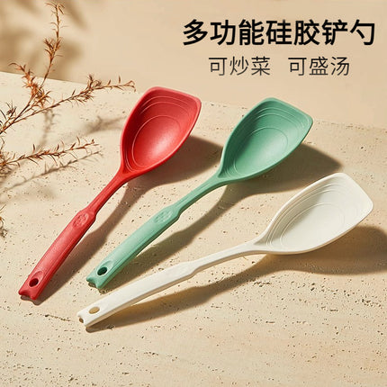 Multi-functional silicone spatula soup spoon kitchen daily food kitchen complementary food tool non-stick pan spatula spoon high temperature resistant kitchenware