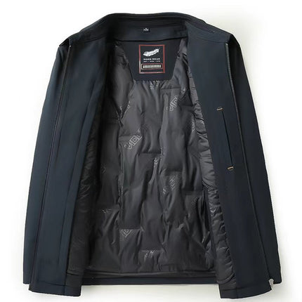 New Autumn and Winter Men's down Jacket Business Casual Executive Workwear Jacket with Detachable down Liner and Lapel