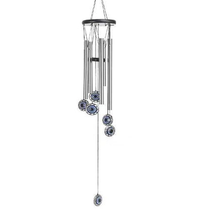 Cross-border Hot Selling Wind Bell Devil's Eye Hanging Aluminum Metal Wind Bell Indoor Garden Decoration Wholesale