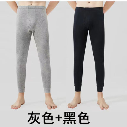 Autumn and winter men's long pants warm pants one-piece cotton pants underpants thin bottoming high waist middle-aged and elderly plus size breathable