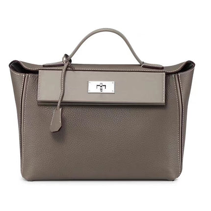 2023 New 2424 Kelly Mini Top Layer Cowhide Dumpling Bag Wings Bag Crossbody Shoulder Handbag Women's Bag