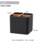 Pen holder large four grid black
