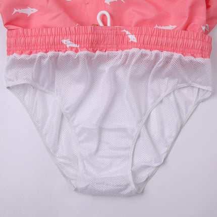 Gailang Men's Small Shark Quick-Drying Beach Pants Can Be Used in the Water for Casual Dopamine Surfing with Lining Three-Point Shorts
