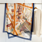 No. 24 navy blue wool scarf / 200cm