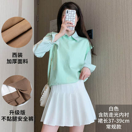 Gray Coffee Pleated Skirt, High-Waisted, Wrinkle-Resistant, Slimming, Plus Size, Jk Uniform, New Trendy Half Skirt, Jk Skirt for School