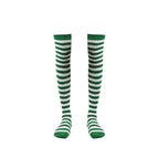 Pj-24-gr (green and white striped socks) / M