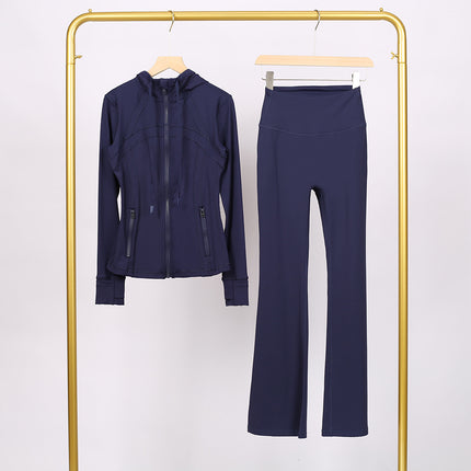 Lulu Df Stand-Up Collar Jacket Short Coat Tight-Fitting Stand-Up Collar Stretch Jacket with Gold Zipper Fitness Yoga Wear