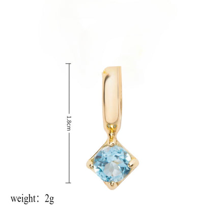 European and American Fashion Free Assembly DIY Accessories Twelve Birthstones December Birthstone Pendant Colorful Zircon Color Retention