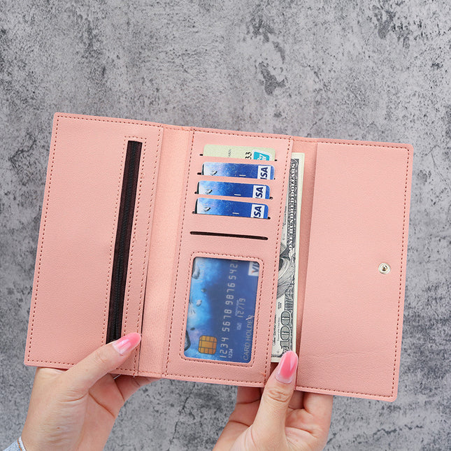 Manufacturers wholesale new wallet ladies fashion purse simple small folding small wallet mini version card bag female