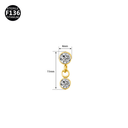 New pendant lip nail 0.9 teeth F136 titanium alloy moon lightning cone lip nail ear bone nail tragus 5A zircon