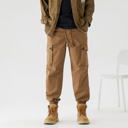 Multi-pocket Tooling Pants Men's Spring and Autumn Japanese Tooling Sports Pants Men's Summer Thin Loose Casual Pants for Men