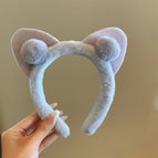 Gray hair ball ear headband (J1454)
