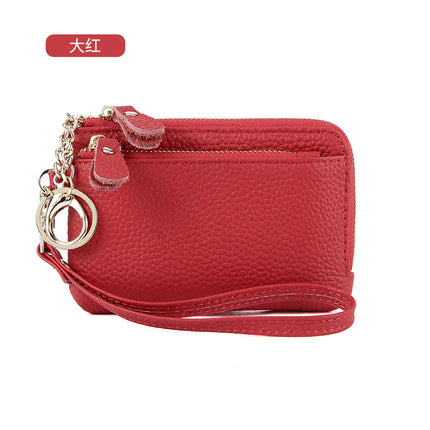 2022 New First Layer Cowhide Hand Small Wallet Simple Multifunctional Genuine Leather Hand with Coin Purse for Women Wholesale