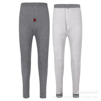 Men's warm pants extra large thickened brushed inner leggings high waist long johns hot pants wholesale