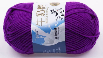 Five-Strand Milk Cotton Wool Ball Wholesale Medium Thick Thread Crochet Doll Shoes Scarf Handmade DIY Knitting Material Package