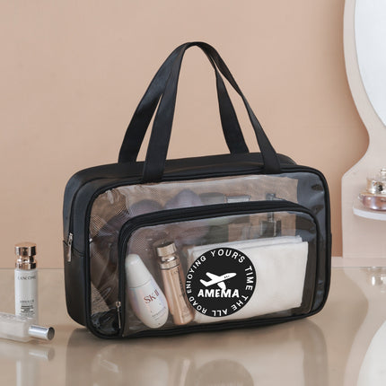 Pvc Large Capacity Dry and Wet Separation Cosmetic Bag for Women Portable Travel Storage Bag New Swimming Bathing Toiletry Bag for Men
