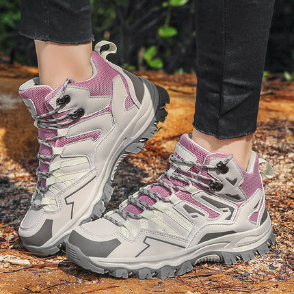 Foreign Trade Multi-Color 2025 New Casual High-Top Outdoor Shoes Hiking Shoes Men and Women Same Style Hiking Shoes Couples Casual Shoes
