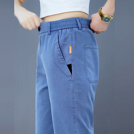 Lyocell Tencel Casual Pants for Men, New Summer Thin Straight-Leg Drapey Wide-Leg Pants, Loose Sports Ice Silk Long Pants