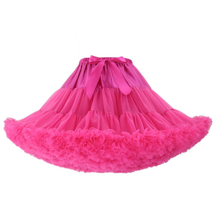 Adult Petticoat Daily Style Ultra-Puffy Nylon Lolita Cloud Petticoat Seamless Marshmallow Violent Puffy Skirt