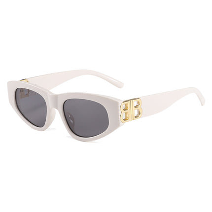 European and American New Style Trendy Flat Glasses for Women with Round Faces, Vintage Sunglasses with Uv Protection, Amazon Cross-Border High-End