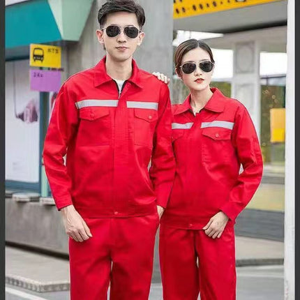 Middle-Aged Sinopec Workwear Welder Workshop Cotton Suit Men's Electric Welding Anti-Scalding Wear-Resistant Labor Protection Clothing Cotton Men's Long-Sleeve Clothing