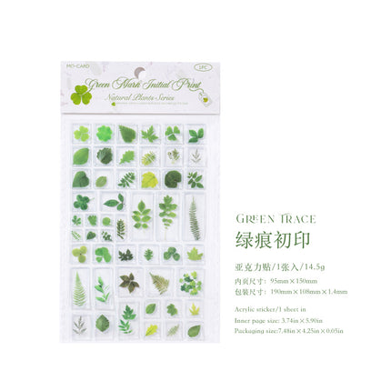 Momo Acrylic 3D Stereo Decorative Stickers Natural Plant Institute Series Handmade DIY Mobile Phone Case Decorative Stickers