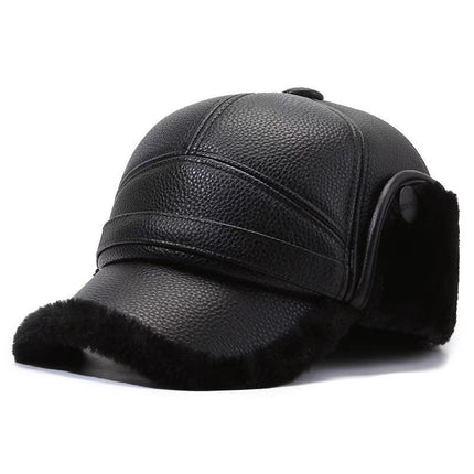 Winter Warm Baseball Cap Cold-proof Ear Protection Men's Duck Cap Baseball Cap Middle-aged and Elderly fleece-lined Thickened Hat Men