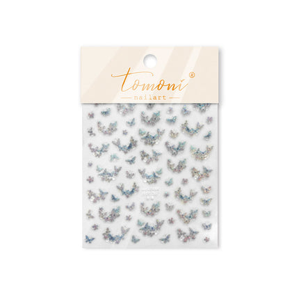Shell Light Butterfly Bubble Nail Art Stickers New 3D Relief Tomoni Popular Ins Nail Sticker Decoration Products