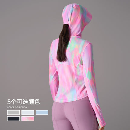 Summer hooded face-covering sunscreen women's UPF50 UV-resistant breathable quick-drying sunscreen jacket D25019
